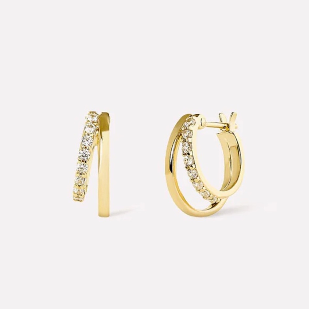 EUC Ana Luisa Toda Double Hoop Hypoallergenic Earrings (Small)